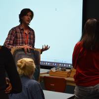 A discussion in a classroom 