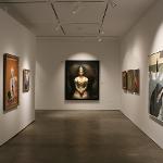 Artwork hanging on gallery walls