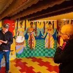 Director Michael McFalls with art critic Jerry Saltz at Pasaquan