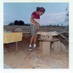 Eddie Owens Martin creating artwork in his studio