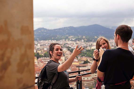students on a study abroad trip
