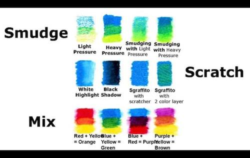 smudge scratch mix paint styles