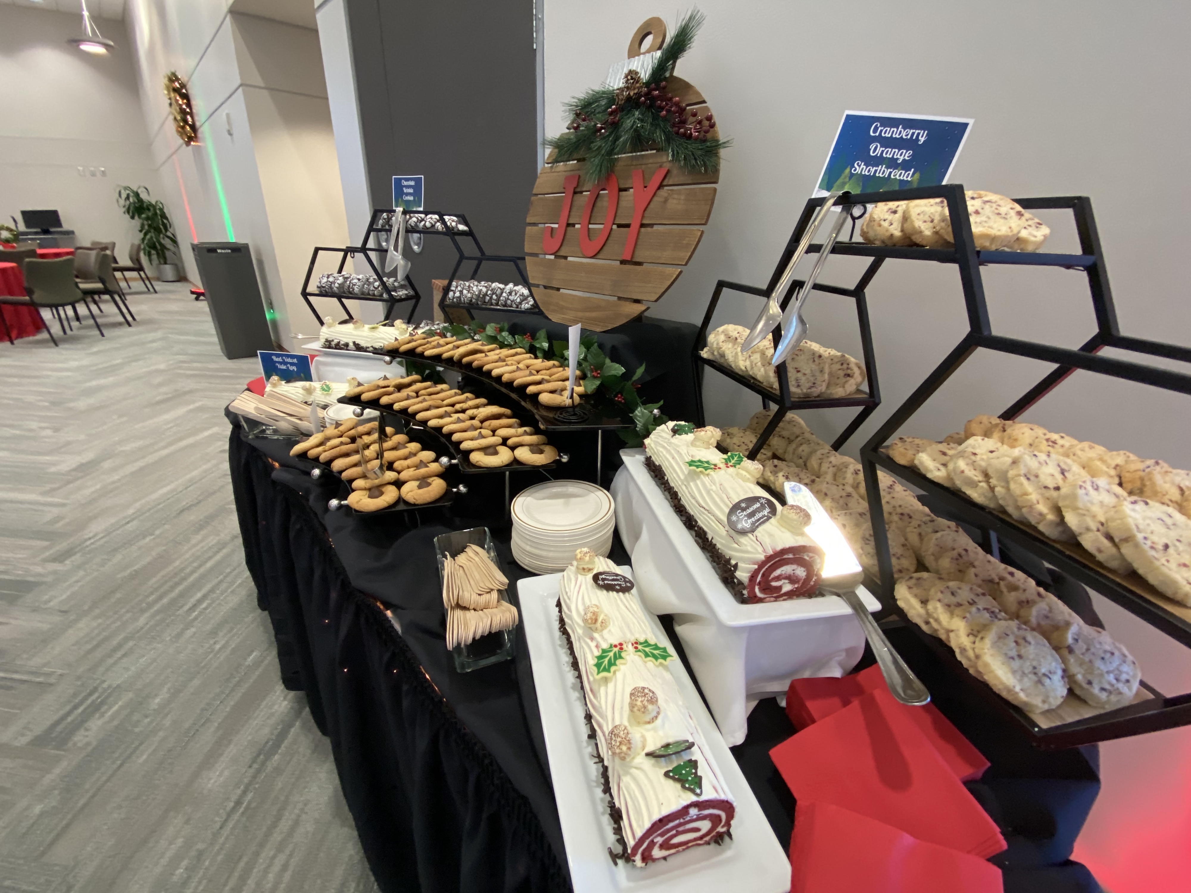 Table with Various desserts