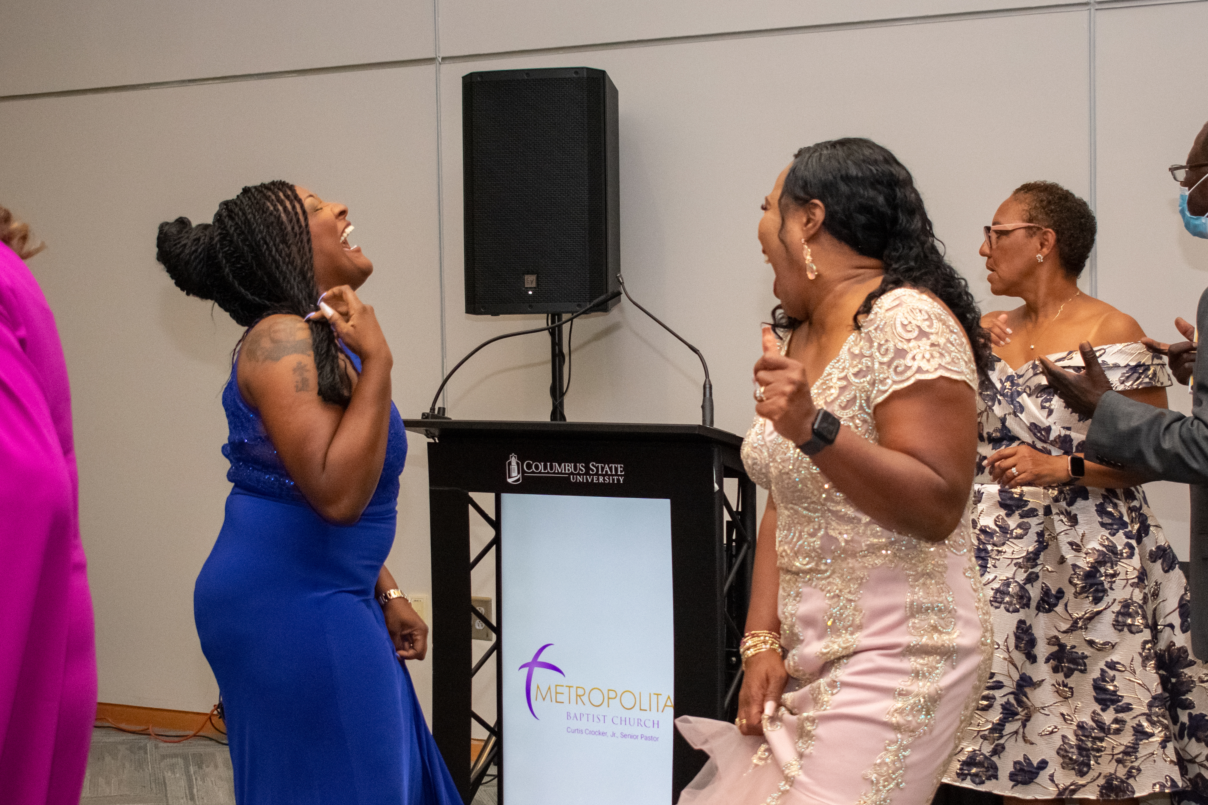 Picture of a couple at a party