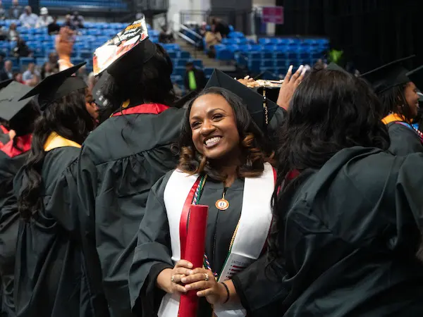 Students at graduation