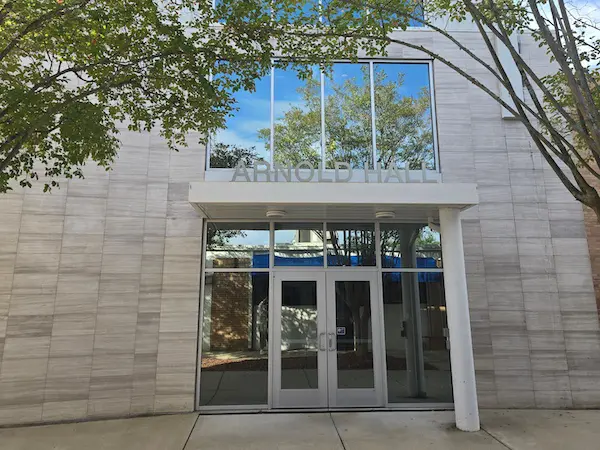 Arnold Hall building entrance on main campus