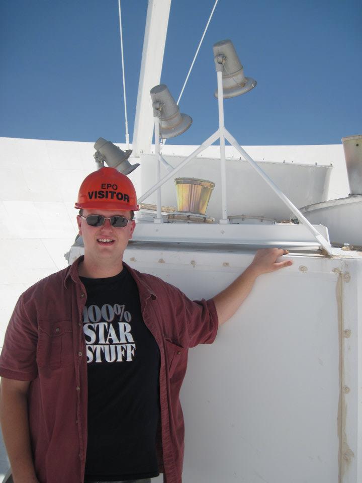 a male student wearing a hard hat