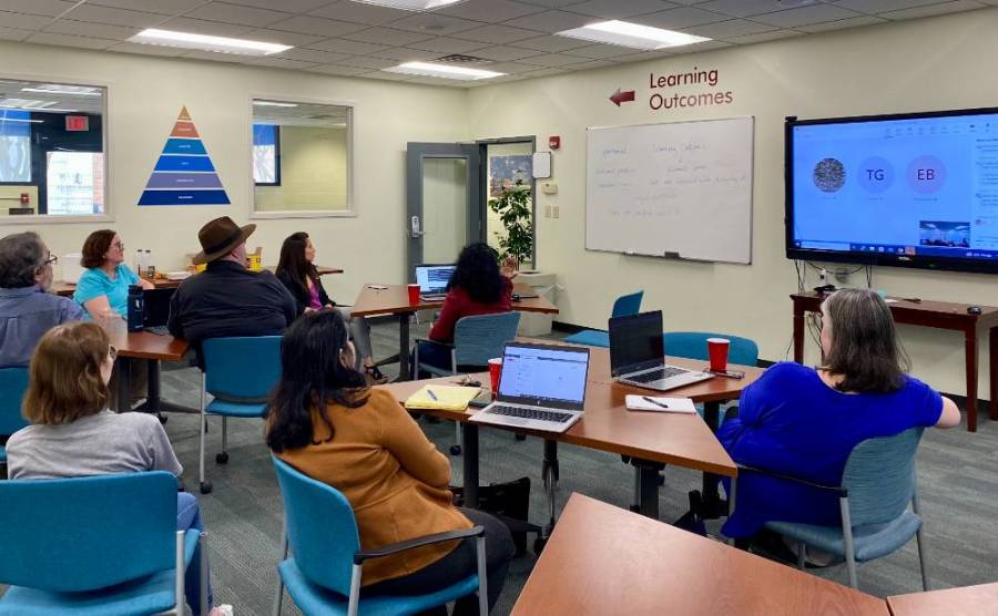Faculty in a classroom