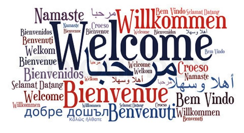 Welcome in various languages