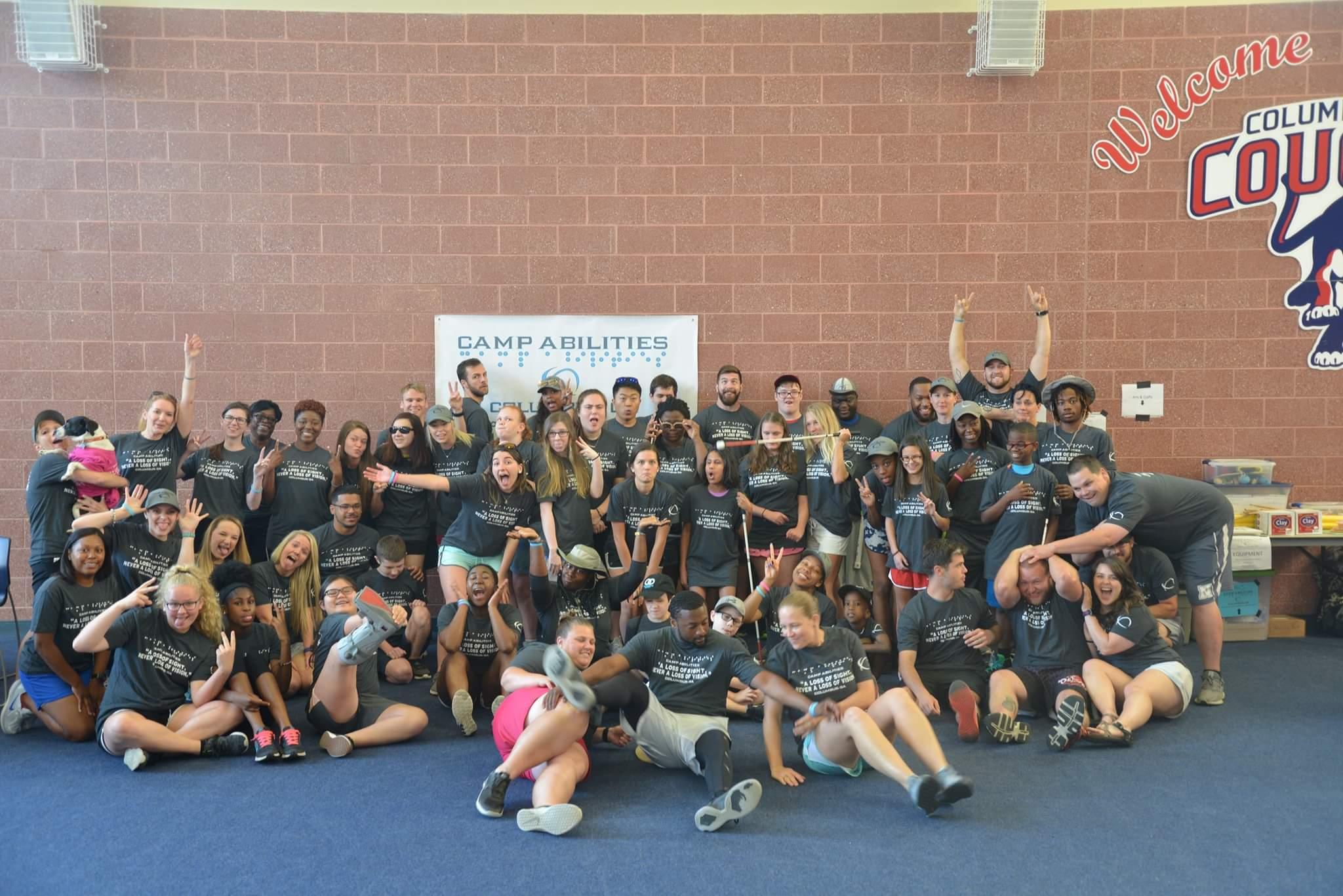 group photo of the 2019 Camp Abilities campers