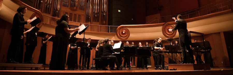 Choral Students on stage