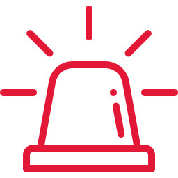 a blinking alert light