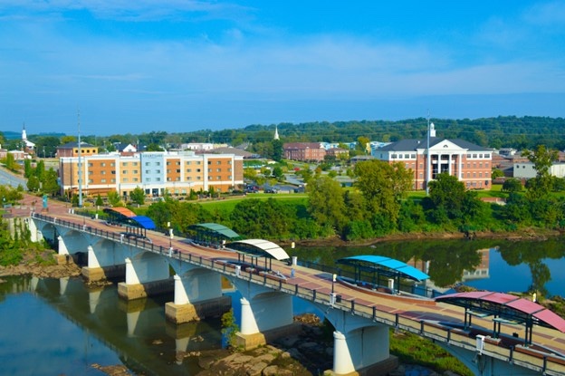 14th Street walking bridge in downtown Columbus Ga